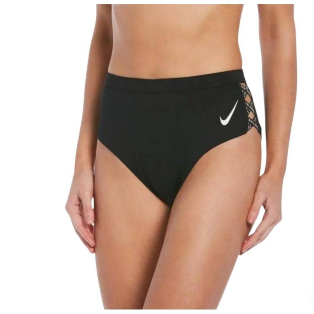 Nike Sneakerkini High Waist Cheeky Bikini Bottom NESSC256-001 Womens Size Large - Picture 6 of 6